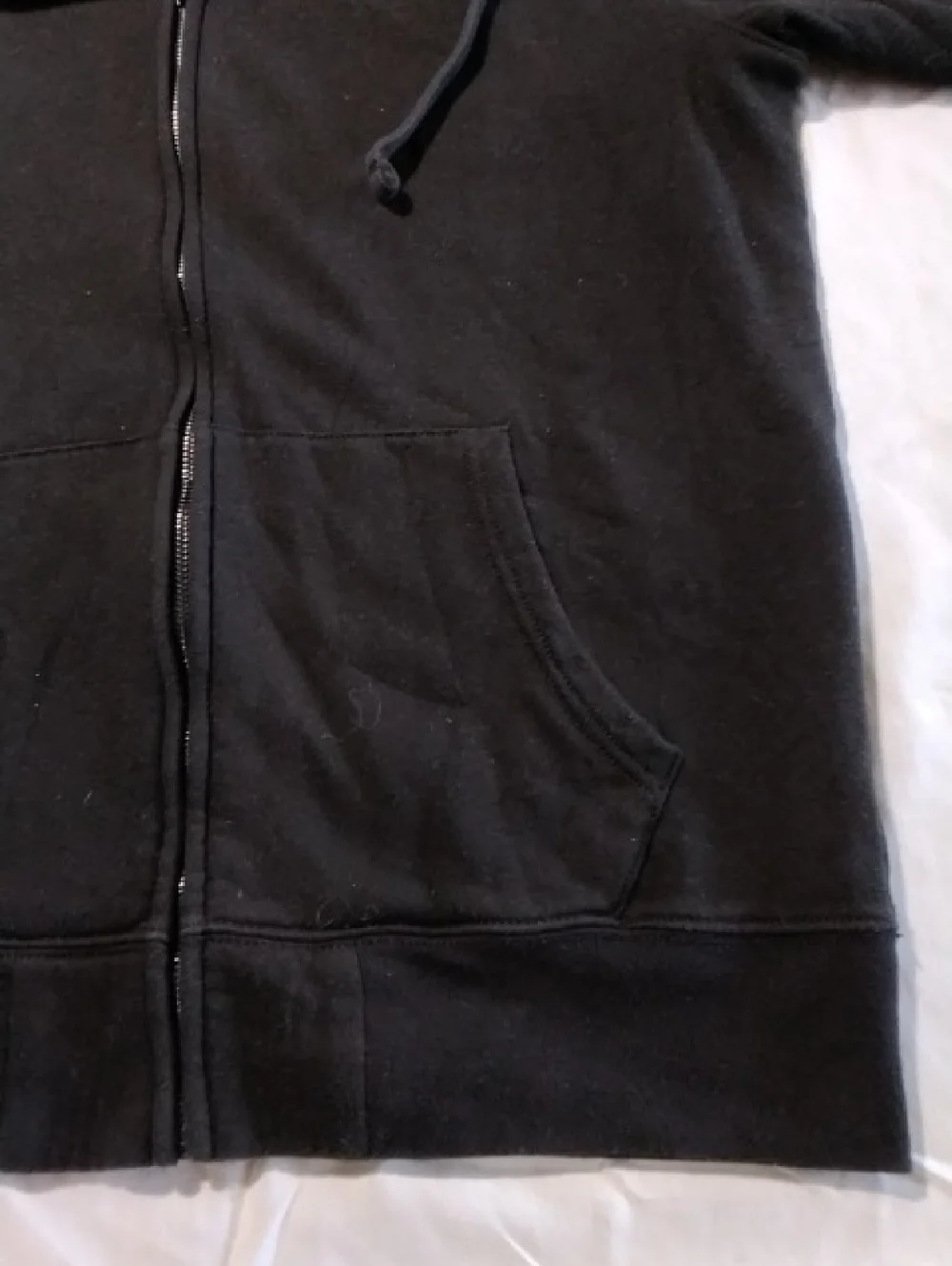 True Religion Black Zip-Up Hoodie W/Great Back Hit , L , $44